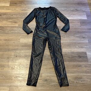 Fashion Nova Shimmering Black Jumpsuit